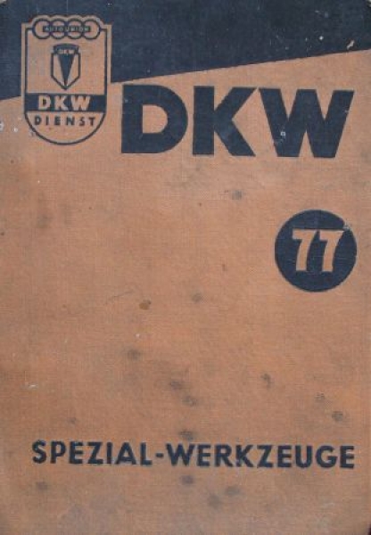 DKW Special-Tools 77 Partlist 1956 in original folder (6848)